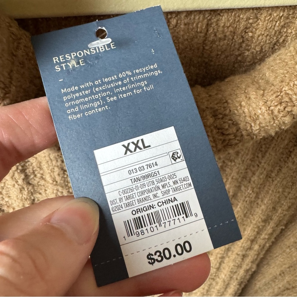 SOLDUniversal Thread NWT Cozy Tan Ribbed Knit Sweater - Picture 7 of 10